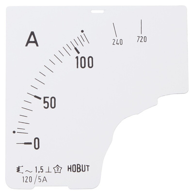HOBUT 0/120/720A Meter Scale for 500/5A CT