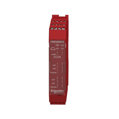 Schneider Electric XPSMCM Series Output Module, 4 Inputs, 8 Outputs, 24 V dc