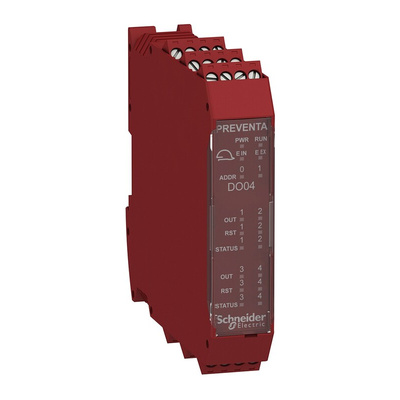 Schneider Electric XPSMCM Series Output Module, 4 Inputs, 8 Outputs, 24 V dc