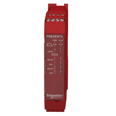 Schneider Electric XPSMCM Series Output Module, 4 Inputs, 4 Outputs, 24 V dc