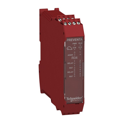 Schneider Electric XPSMCM Series Output Module, 4 Inputs, 4 Outputs, 24 V dc