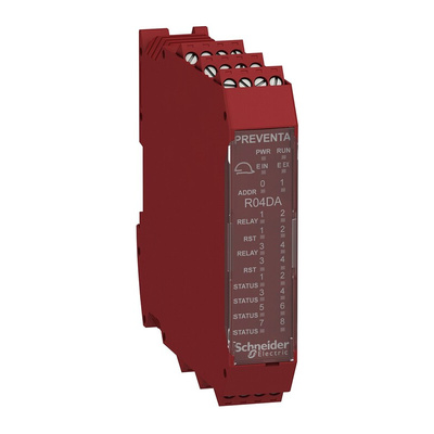 Schneider Electric XPSMCM Series Output Module, 4 Inputs, 12 Outputs, 24 V dc