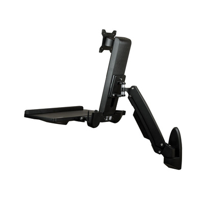 Startech Wall Mounted Sit-Stand Desk, Max 24in Monitor With Extension Arm
