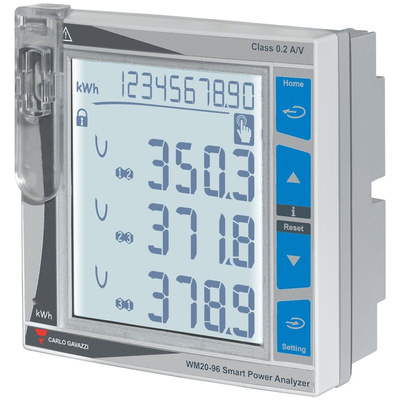 Carlo Gavazzi LCD Digital Panel Multi-Function Meter for Power, 96mm x 96mm