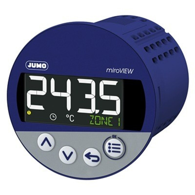 Jumo miroVIEW LCD Digital Panel Multi-Function Meter for PT100, PT1000, Temperature, 60.5mm x 68mm