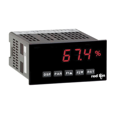 Red Lion PAXT LED Digital Panel Multi-Function Meter for Current, Temperature, Voltage, 44.5mm x 91.4mm