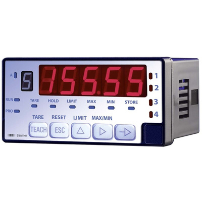 Baumer PA420 LED Digital Panel Multi-Function Meter for Current, Voltage, 93mm x 45mm