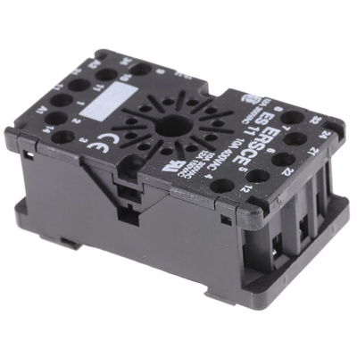 Crouzet 11-Pin Connector Base For Use With 812 Series, 814 Series, 815 Series, 815E Series