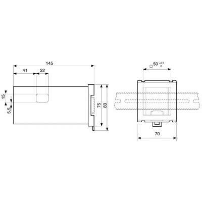 Crouzet Adapter For Use With Batch Counter, Chronometer, Multi-Totalizer, Preselection Tatalizer, Tachometer