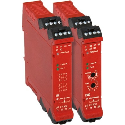 Allen Bradley Guardmaster 440-R Series Output Module, 0 Inputs, 5 Outputs, 24 V dc, 4NO/1NC
