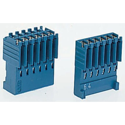 TE Connectivity, AMPMODU HE14 Female Connector Housing, 2.54mm Pitch, 6 Way, 2 Row