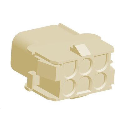 TE Connectivity, Universal MATE-N-LOK Female Connector Housing, 6.35mm Pitch, 6 Way, 2 Row