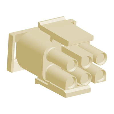 TE Connectivity, Universal MATE-N-LOK Male Connector Housing, 6.35mm Pitch, 6 Way, 2 Row