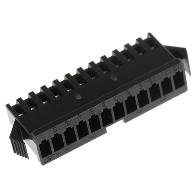 JST Male Connector Housing, 12 Way, 1 Row