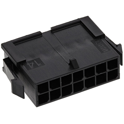 Molex, Micro-Fit 3.0 Male Connector Housing, 3mm Pitch, 14 Way, 2 Row