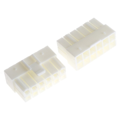 JST, VL Male Connector Housing, 6.2mm Pitch, 12 Way, 2 Row