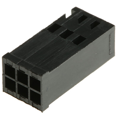 TE Connectivity, AMPMODU Female Connector Housing, 2.54mm Pitch, 6 Way, 2 Row