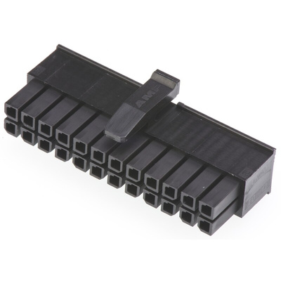 TE Connectivity, Micro MATE-N-LOK Female Connector Housing, 3mm Pitch, 24 Way, 2 Row