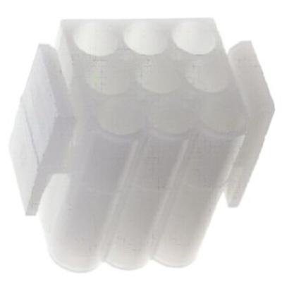 TE Connectivity, Commercial MATE-N-LOK Male Connector Housing, 6.1mm Pitch, 9 Way, 3 Row