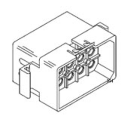 Molex, STANDARD .093" Male Connector Housing, 6.3mm Pitch, 15 Way, 3 Row