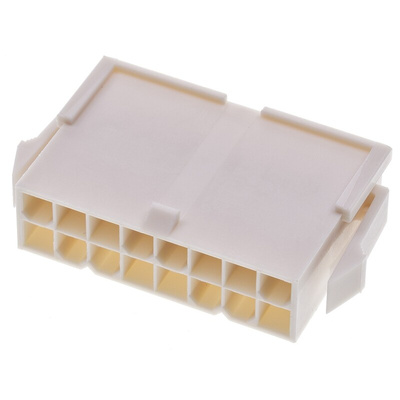 Molex, Mini-Fit Jr Male Connector Housing, 4.2mm Pitch, 16 Way, 2 Row