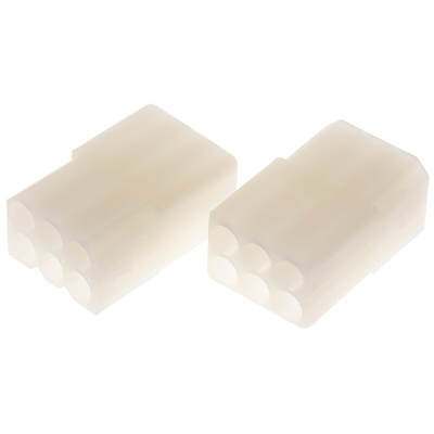 Molex, STANDARD .093" Female Connector Housing, 5.03mm Pitch, 6 Way, 2 Row