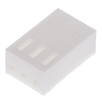 Molex, KK 254 Female Connector Housing, 2.54mm Pitch, 3 Way, 1 Row