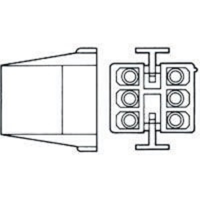 TE Connectivity, Commercial MATE-N-LOK Male Connector Housing, 4.95mm Pitch, 8 Way, 2 Row