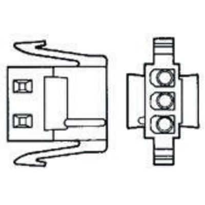 TE Connectivity, Commercial MATE-N-LOK Male Connector Housing, 5.08mm Pitch, 4 Way, 1 Row