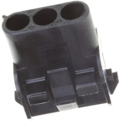 TE Connectivity, Universal MATE-N-LOK Female Connector Housing, 6.35mm Pitch, 3 Way, 1 Row