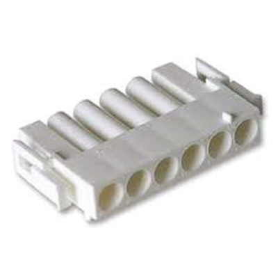 TE Connectivity, Universal MATE-N-LOK Male Connector Housing, 6.35mm Pitch, 6 Way, 1 Row