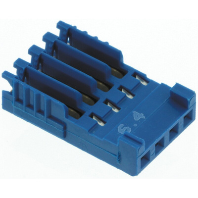 TE Connectivity, AMPMODU HE14 Female Connector Housing, 2.54mm Pitch, 4 Way, 1 Row
