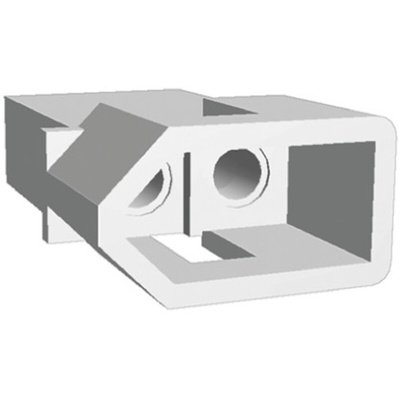 TE Connectivity, .093 Commercial Male Connector Housing, 6.3mm Pitch, 2 Way, 1 Row