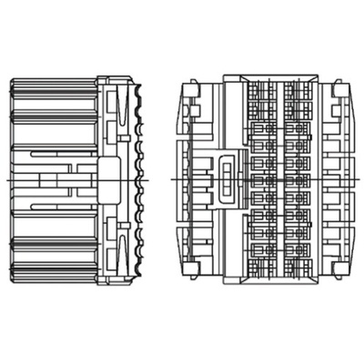 TE Connectivity, MULTILOCK 040/070 Female Connector Housing, 0.4mm Pitch, 26 Way, 2 Row