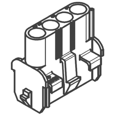 Molex, MLX Female Connector Housing, 6.35mm Pitch, 6 Way, 2 Row