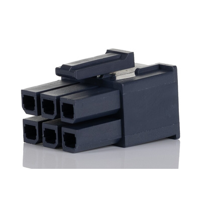 Molex, Mega-Fit Male Connector Housing, 5.7mm Pitch, 6 Way, 2 Row