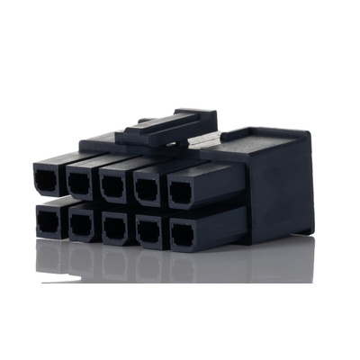 Molex, Mega-Fit Male Connector Housing, 5.7mm Pitch, 10 Way, 2 Row