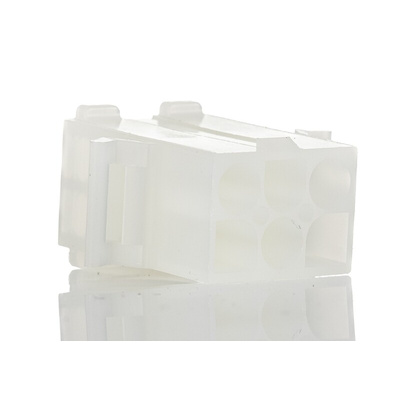 Molex, STANDARD .093" Male Connector Housing, 6.7mm Pitch, 6 Way, 2 Row