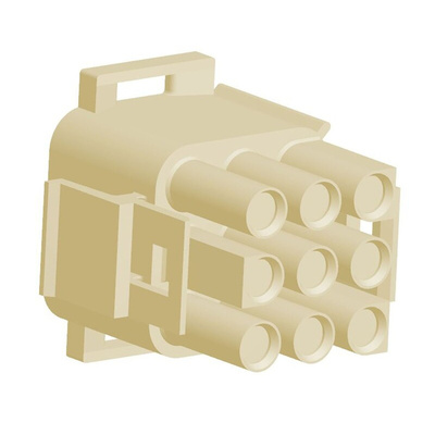 TE Connectivity, Universal MATE-N-LOK Male Connector Housing, 6.35mm Pitch, 9 Way, 3 Row