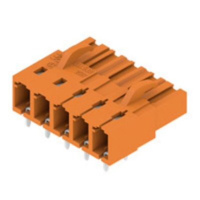 Weidmuller Female PCB Header, 5.08mm Pitch, 5 Way, 1 Row