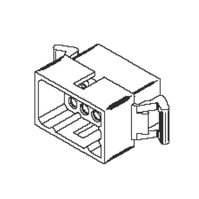 Molex Plug Crimp Connector Housing, 3.68mm Pitch, 15 Way, 3 Row