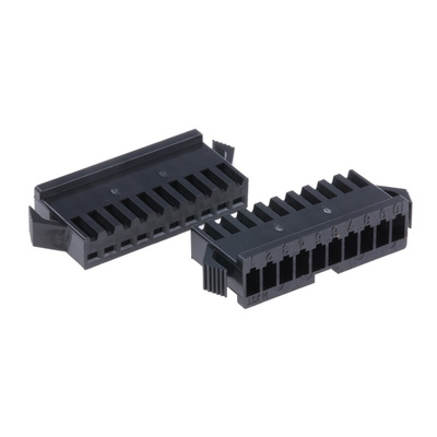 JST Male Connector Housing, 10 Way, 1 Row