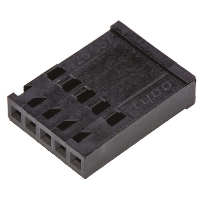 TE Connectivity, AMPMODU Female Connector Housing, 2.54mm Pitch, 5 Way, 1 Row