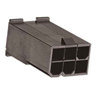 Molex, Mini-Fit Jr. Male PCB Housing, 4.2mm Pitch, 6 Way, 2 Row