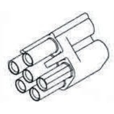 TE Connectivity, Universal MATE-N-LOK Male Connector Housing, 6 Way