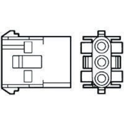 TE Connectivity, Universal MATE-N-LOK Female Connector Housing, 6.35mm Pitch, 8 Way, 1 Row