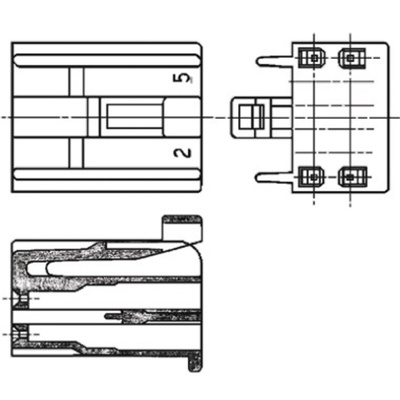 TE Connectivity, Dual Line Interlock Male Connector Housing, 3mm Pitch, 16 Way, 2 Row