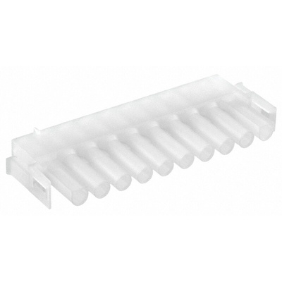 TE Connectivity, Universal MATE-N-LOK Male Connector Housing, 6.35mm Pitch, 10 Way, 1 Row