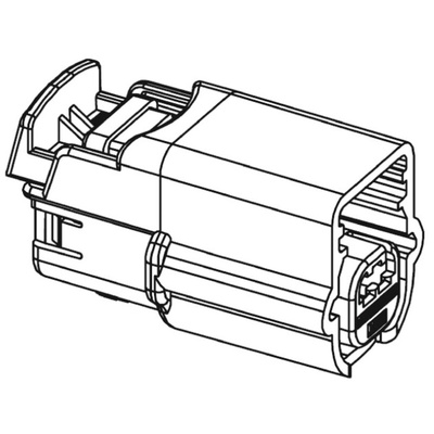 Molex, MX64 Female Connector Housing, 2.54mm Pitch, 2 Way, 1 Row