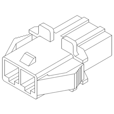 Molex, VersaBlade Male Connector Housing, 6.2mm Pitch, 2 Way, 1 Row